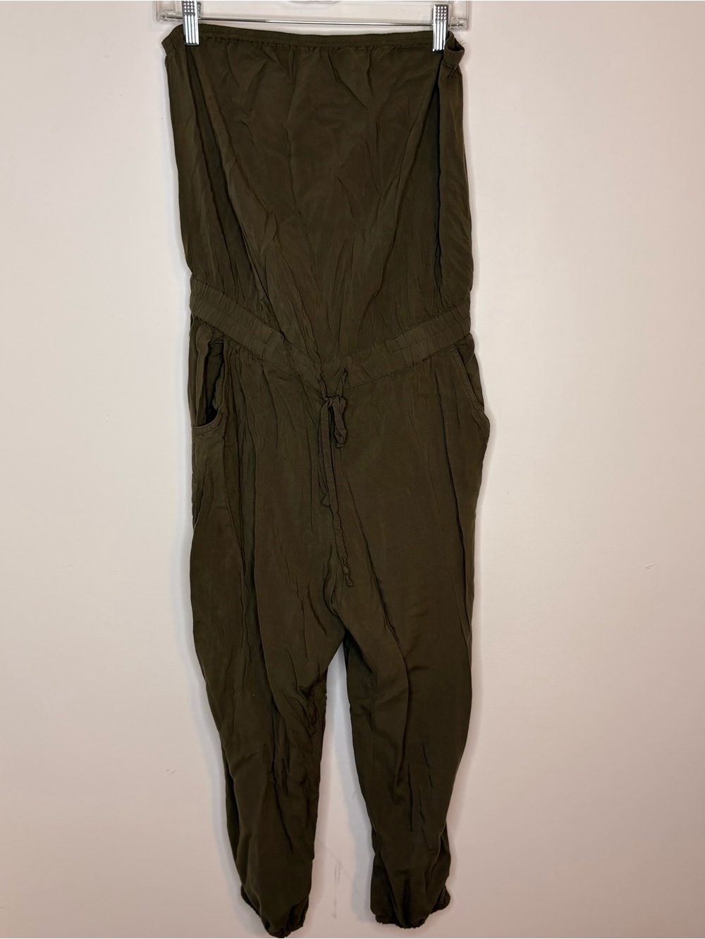 Mudd Olive Green Sleeveless Jumpsuit Size Large